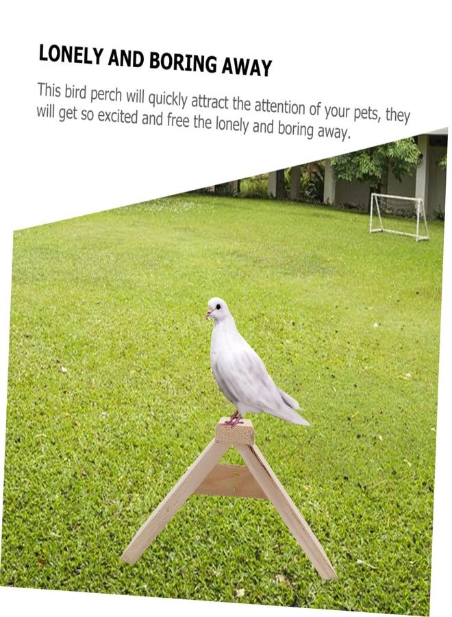 BUGUUYO Wooden Birds Perch 5pcs Pigeon Solid Wood Perch Accessories Chick Toy Sports Accessories Pigeon Fork Rod Roosts and ES Bird Biting Toy Pet - Image 2